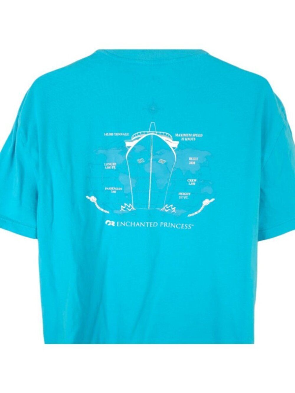 Enchanted Princess T Shirt Mens Size Large Blue Cruise Ship RELAXED Fit